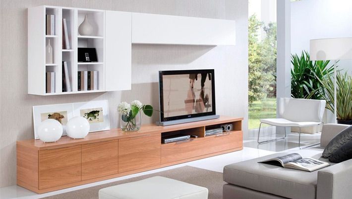 Cómo debe ser el mueble de la televisión según el estilo del salón